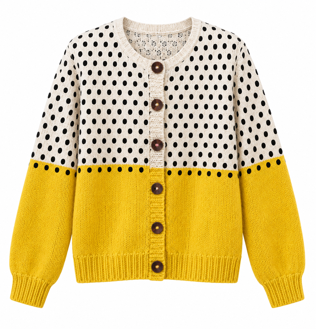 Lumina™ – Polka Dot Colorblock Cardigan