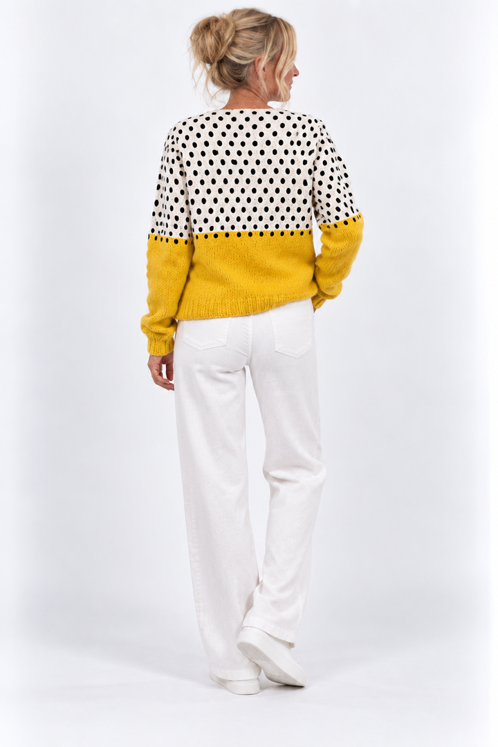 Lumina™ – Polka Dot Colorblock Cardigan