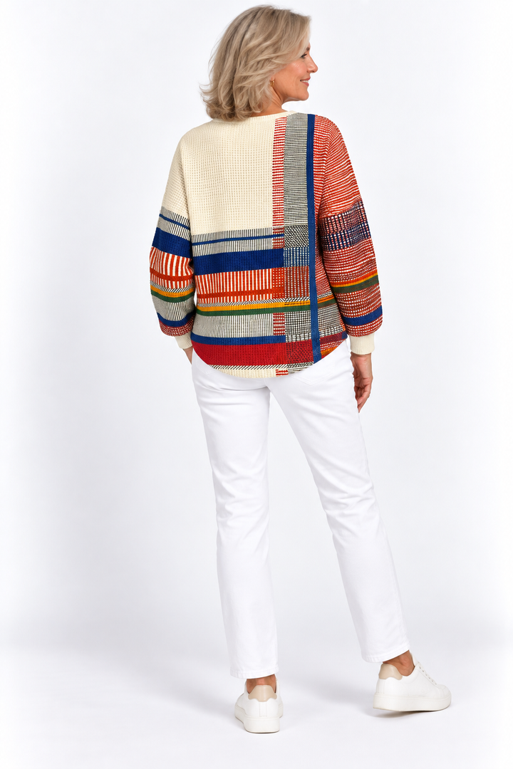 Aviana™ – Artistic Colorblock Knit Sweater