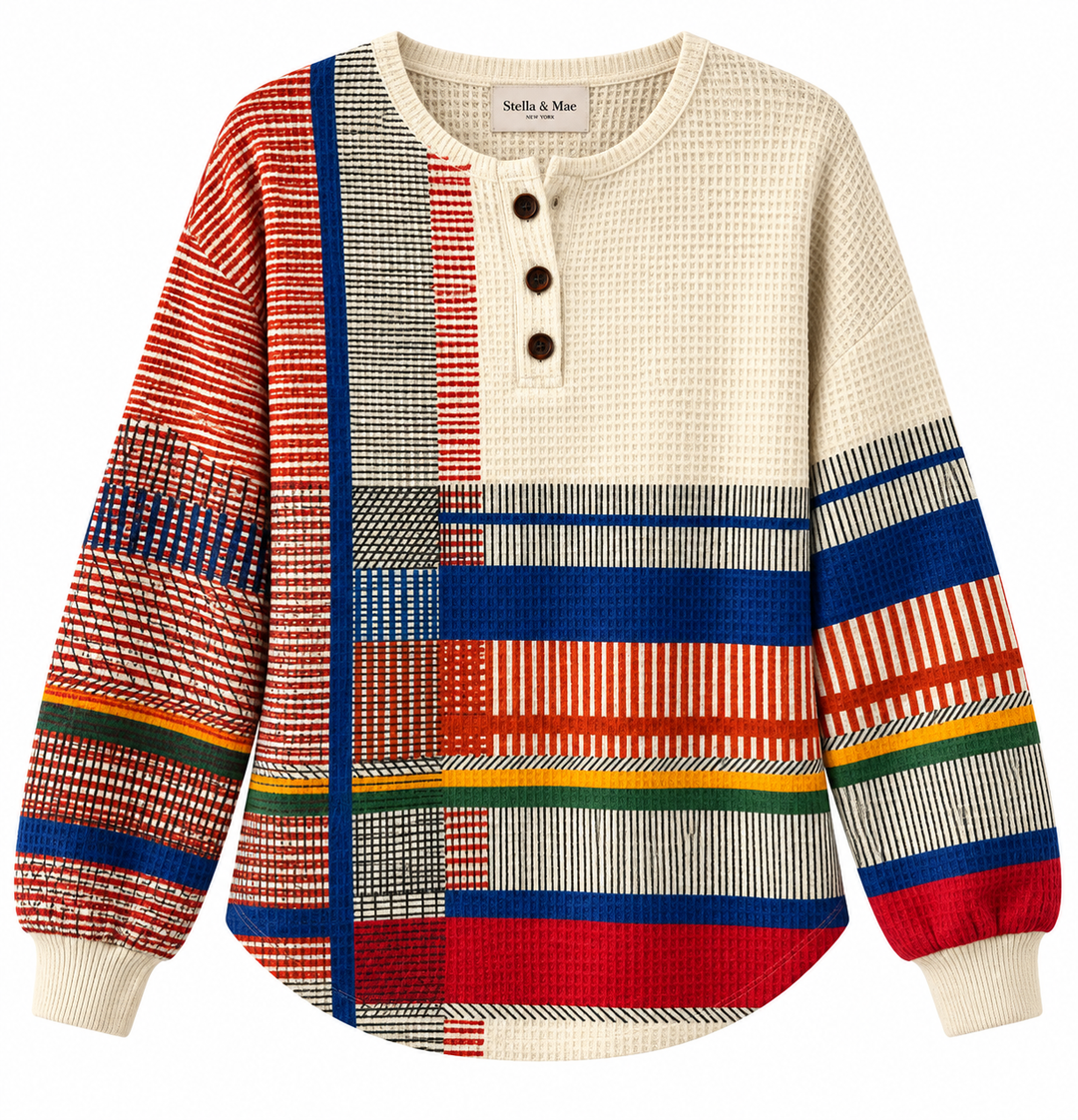 Aviana™ – Artistic Colorblock Knit Sweater