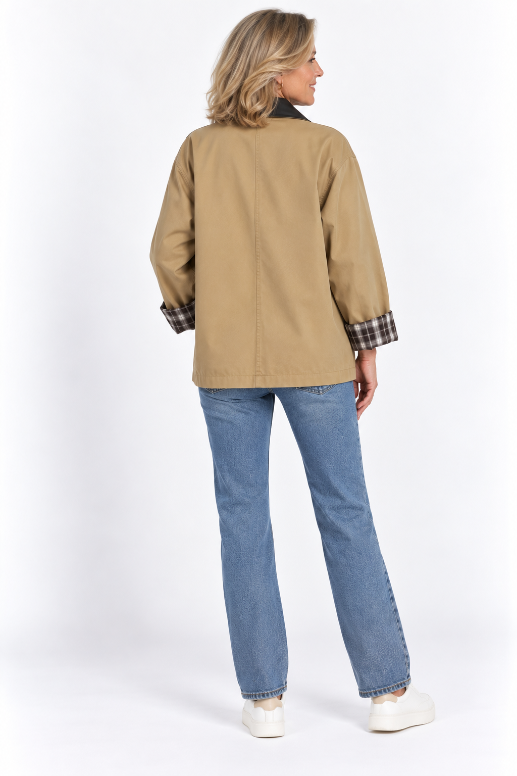 Nerissa™ – Plaid Detail Casual Jacket