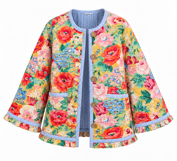 Amaryllis™ – Vibrant Floral Statement Jacket
