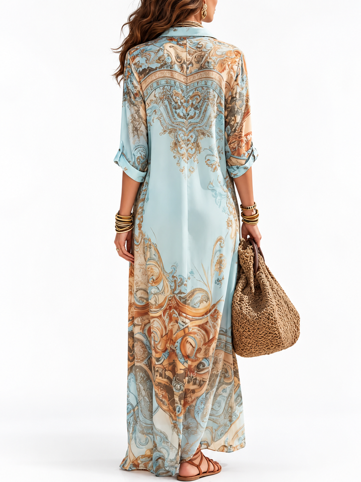 Aveline™ | Artistic Flow Shirt Dress