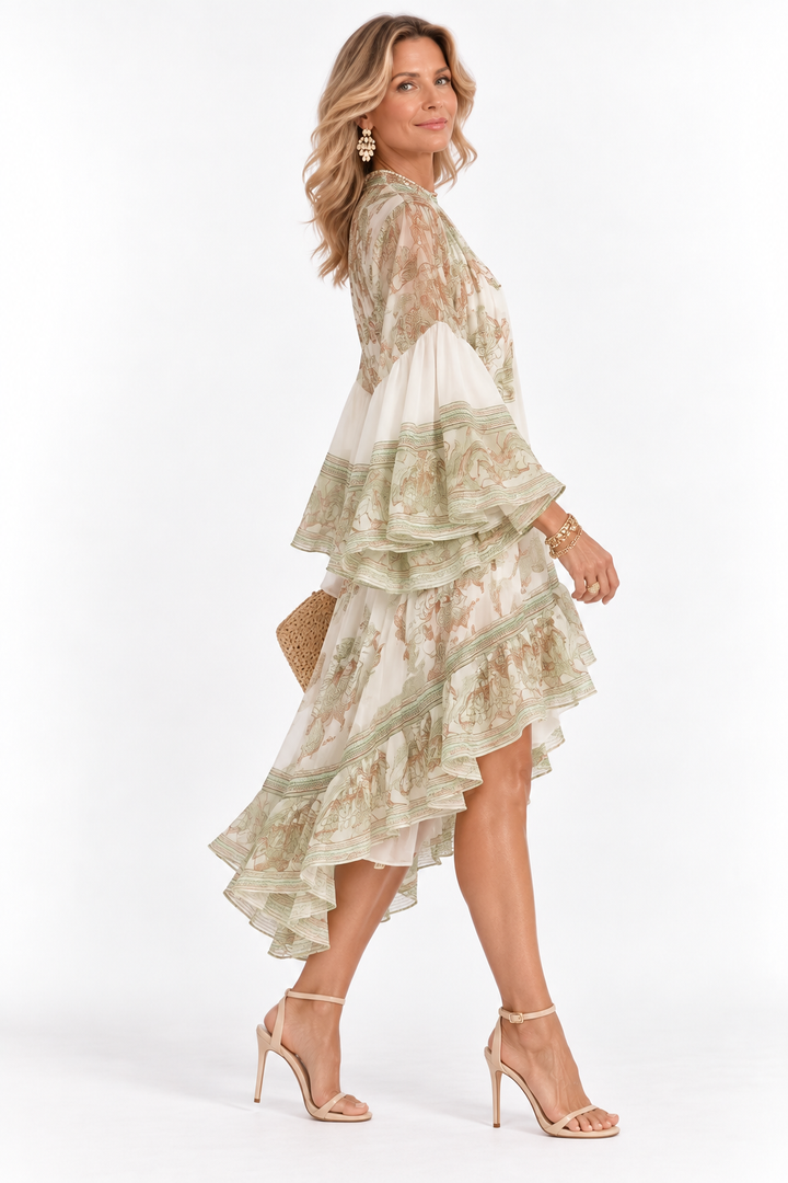 Oriana™ – Bohemian Ruffle Mini Dress