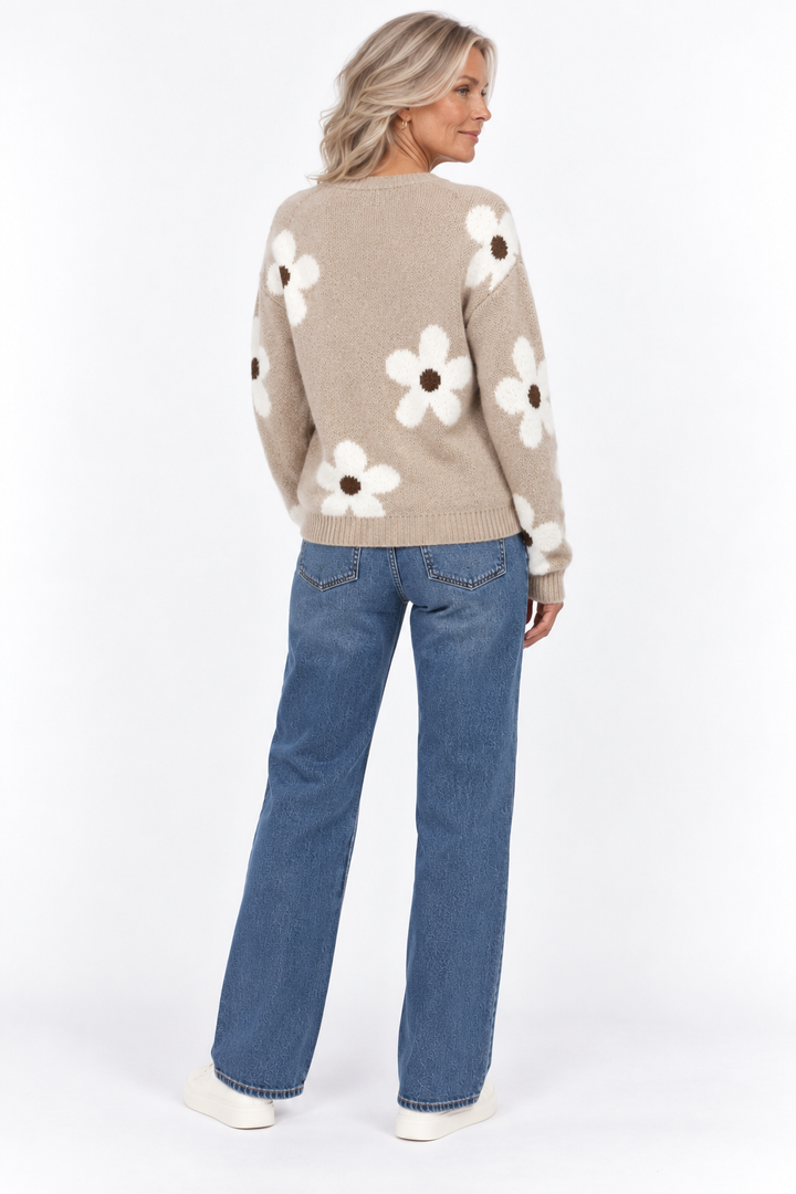 Maelis™ – Floral Knit Sweater