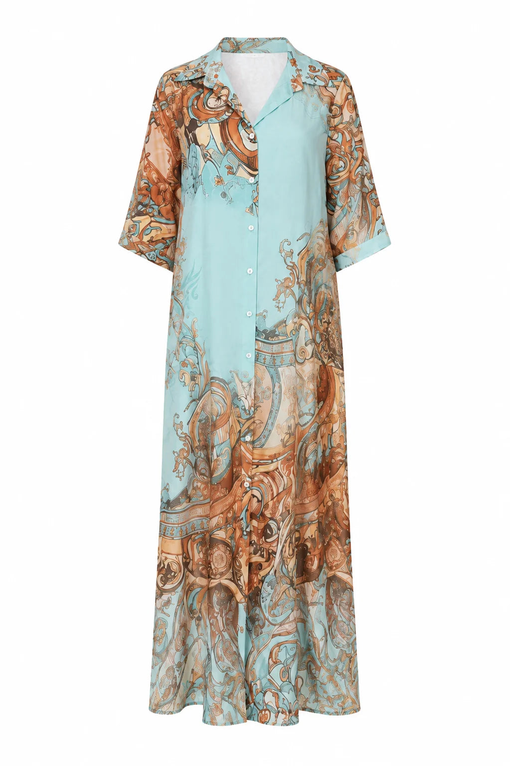 Aveline™ | Artistic Flow Shirt Dress