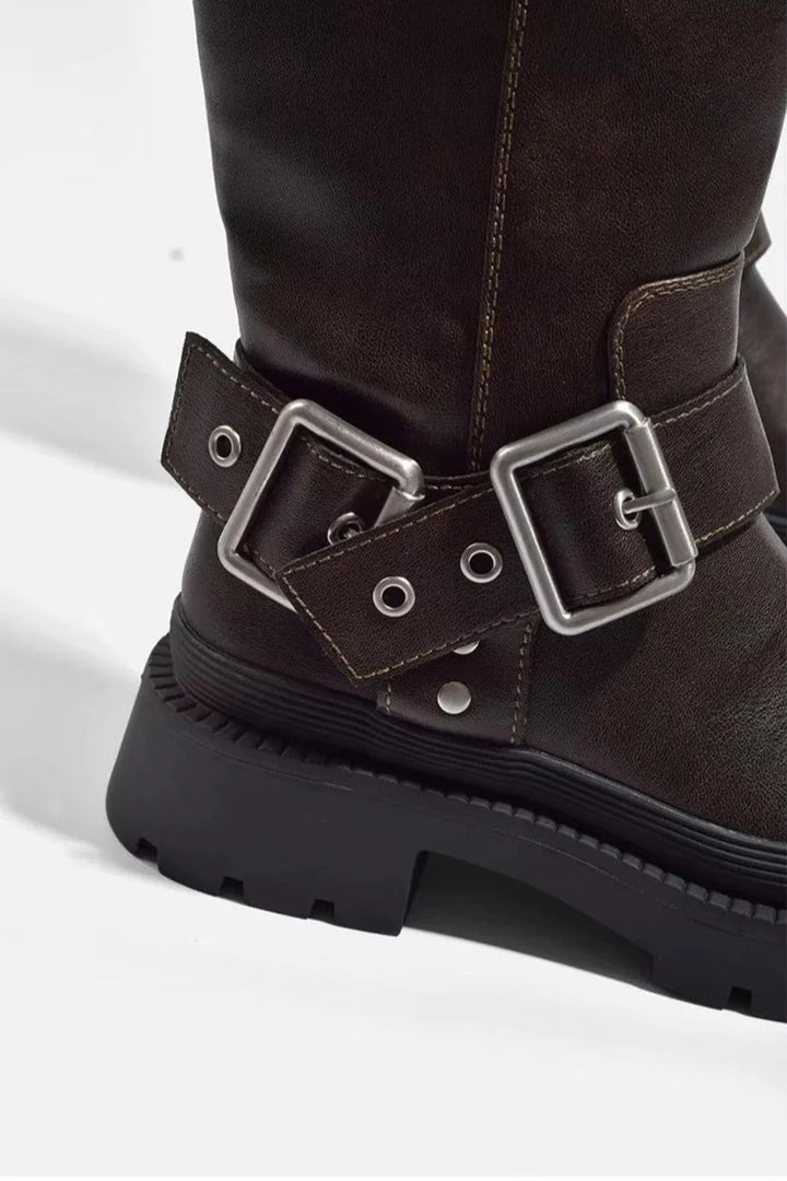Virelle™ – Buckle Detail Knee-High Boots