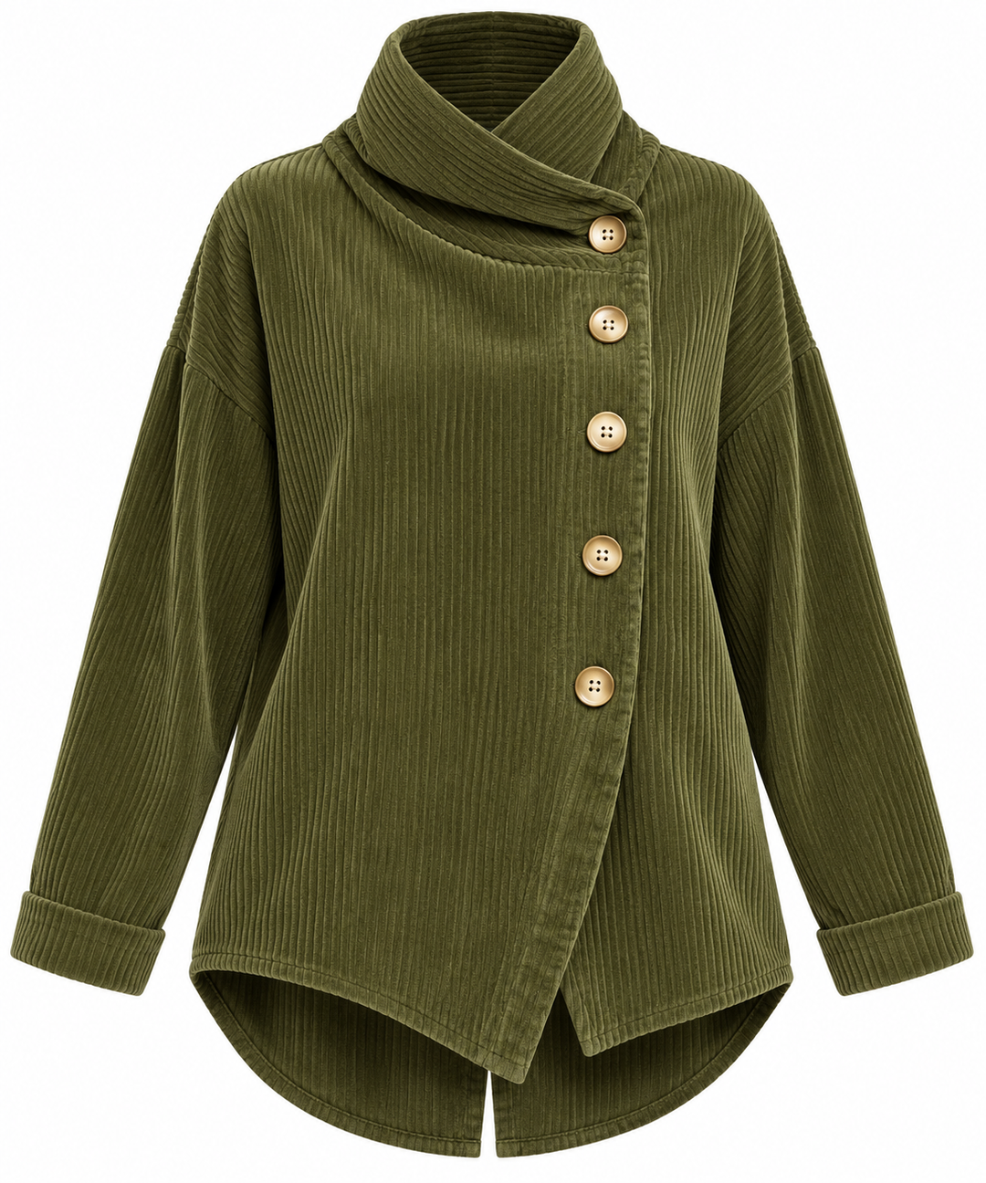 Fenella™ – Corduroy High Collar Jacket